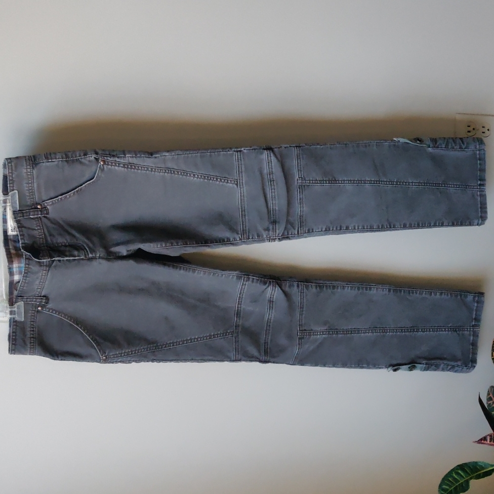 FREE PEOPLE Seamed Utility Pant Gray/Green Size 4
